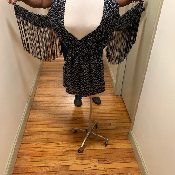 Blue and white Coachella Romper Size 10 - Picture 3 of 3